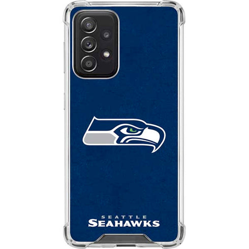 NFL Seattle Seahawks Distressed Galaxy A52 5G Clear Case